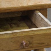 Vintage 1960s Danish oak coffee table, brutalist mid-century, style of Kjærnulf