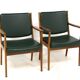 Set of 2 leather armchairs, Karl Erik Ekselius, Sweden, 1960