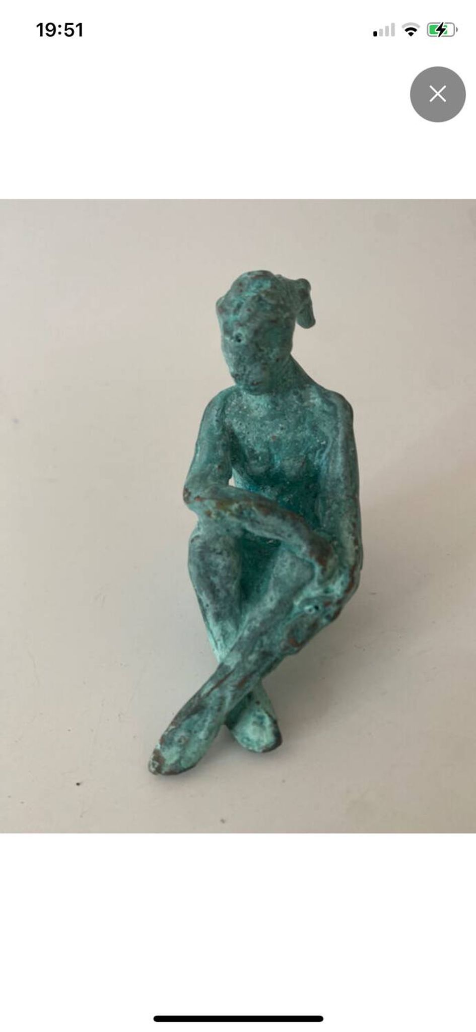 Femme assise - bronze original d’art