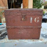 Square wooden trunk