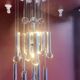 Chrome and glass chandelier by Gaetano Sciolari, 1960s