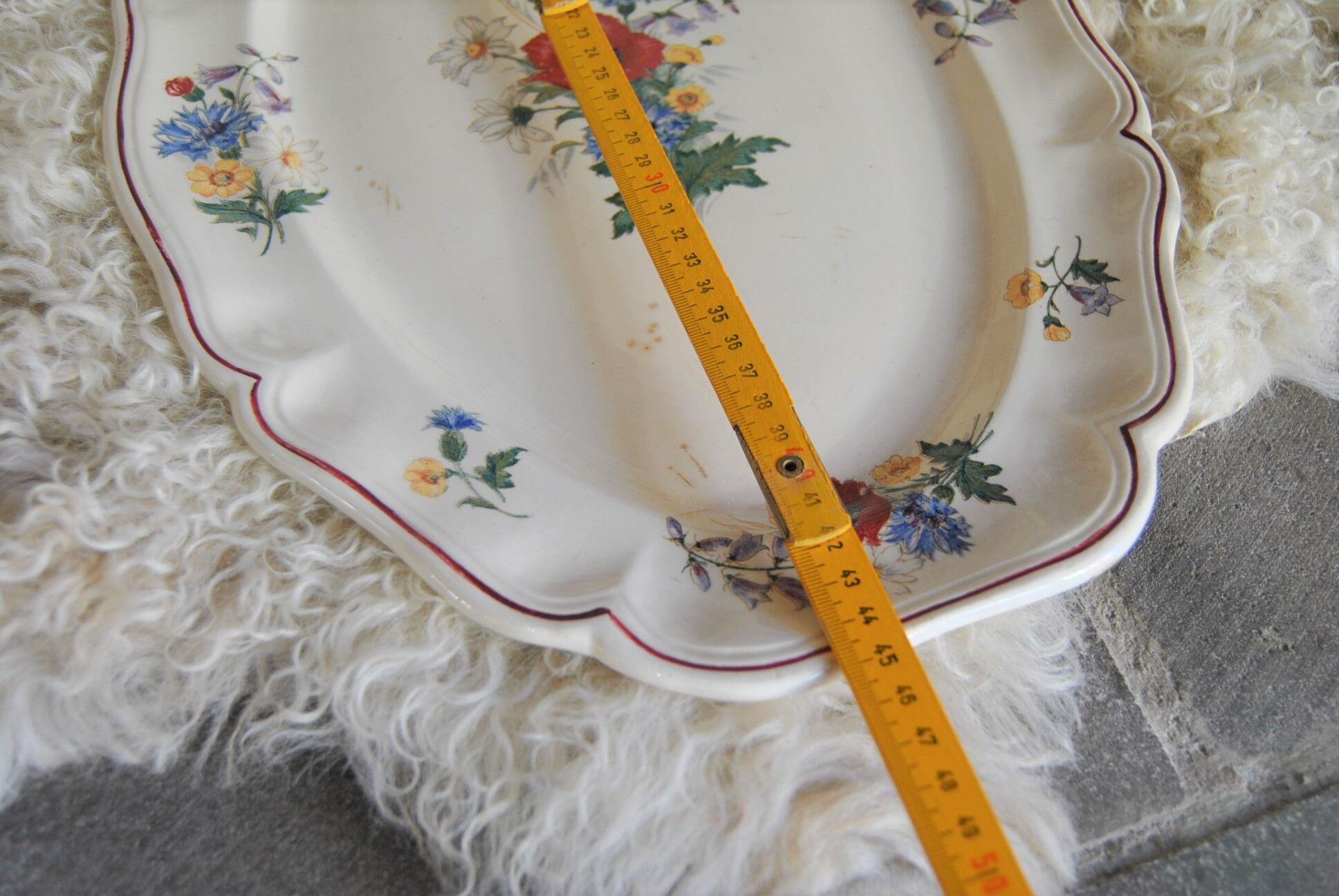 Flowery dish "Agreste" Sarreguemines