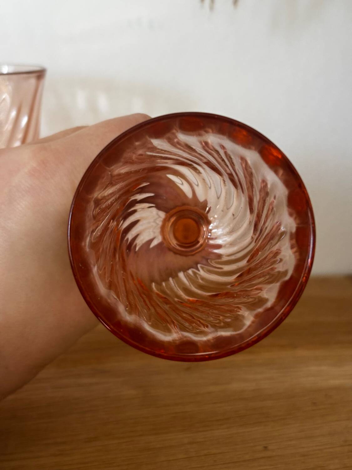 Vintage lot de 4 verres à vin Luminarc Rosaline