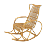 Mid-century rattan rocking chairs, 1960's