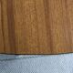 Duo de chaises en formica imitation bois marron et pieds eiffel