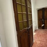 Antique double glass door