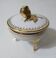 antique sweet jar in white and gold porcelain