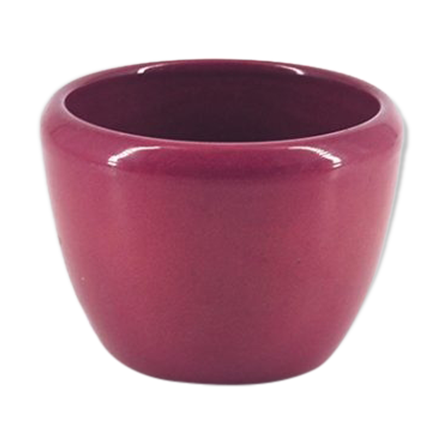 Burgundy red flower pot.