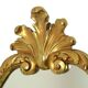 Classic Gold Leaf Mirror Crested Mirror Baroque Style 79cm
