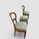 Antique Victorian era ballon back chairs and stool