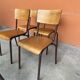 6 chaises école Mullca vintage 60s