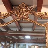 Miroir à réserves en bois doré XIXème 170x110cm