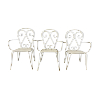 Set of 3 garden chairs