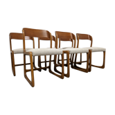 Set de 6 chaises traineau Baumann des années 60/70