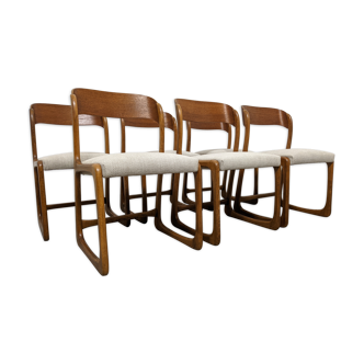 Set of 6 Baumann sleigh chairs from the 60s/70s