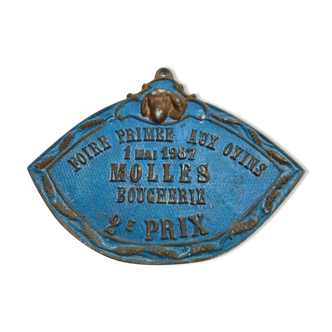 Plaque competition agricultural molles (allier)foire awarded to sheep may 1, 1987,