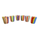 Set of 6 Contemporary Multicolored Murano Style Glasses