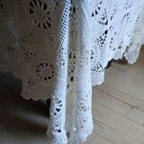 Antique handmade crochet bedspread