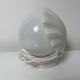 Ceramic lamp shell open white enamel vintage pearl night light