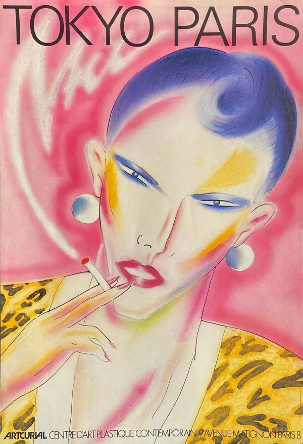 Affiche Ikki Shimoda Tokyo Paris 1984