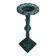 Vintage candlestick holder in patinated green-grey cast iron, 32.5 cm