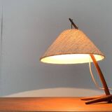 Mid-century Dornstab table lamp in teak by A. Pöll for Kalmar