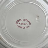 4 assiettes plates terre de fer HBCM