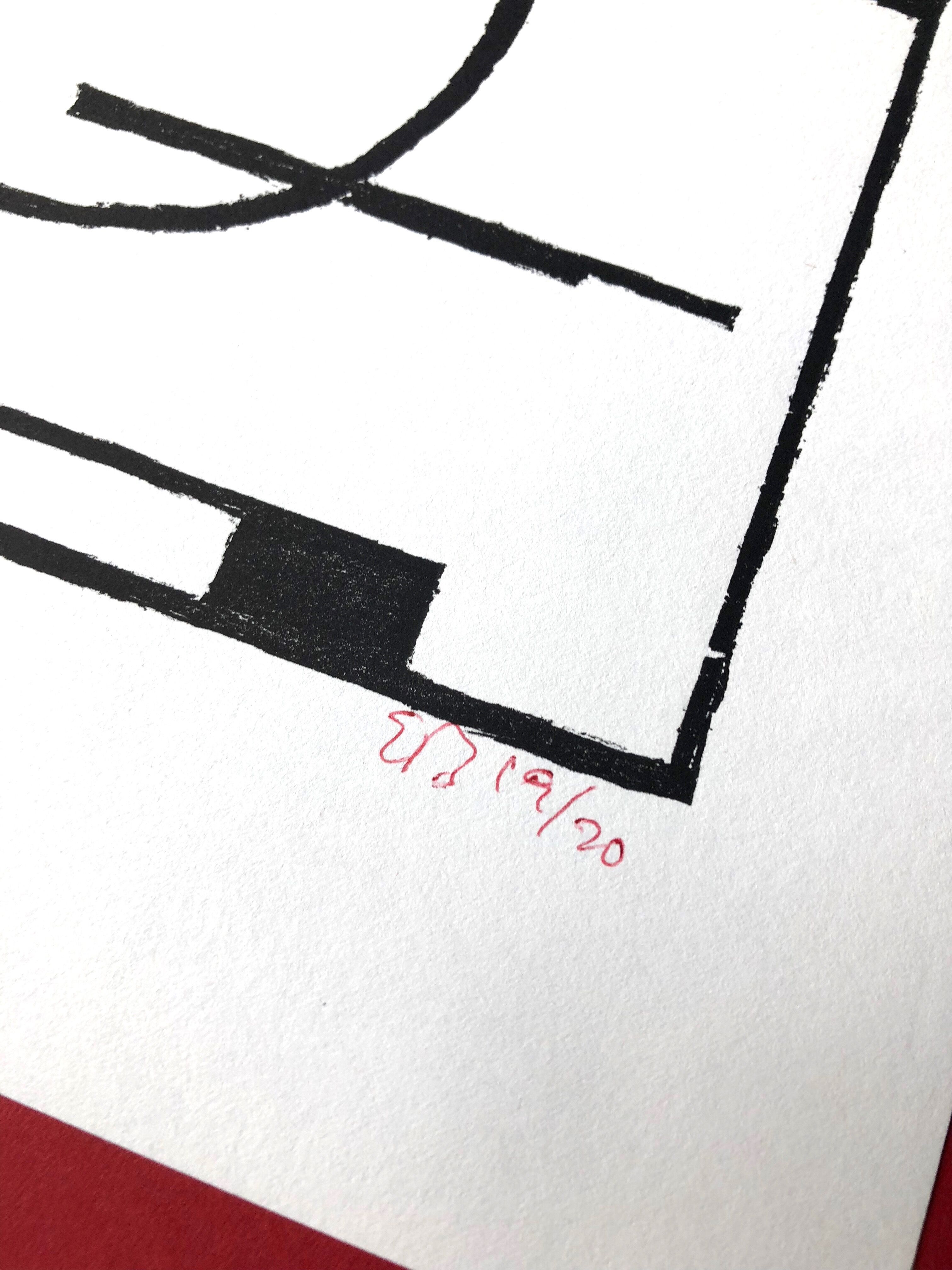 Erich Buchholz: Composition 1920 Woodcut