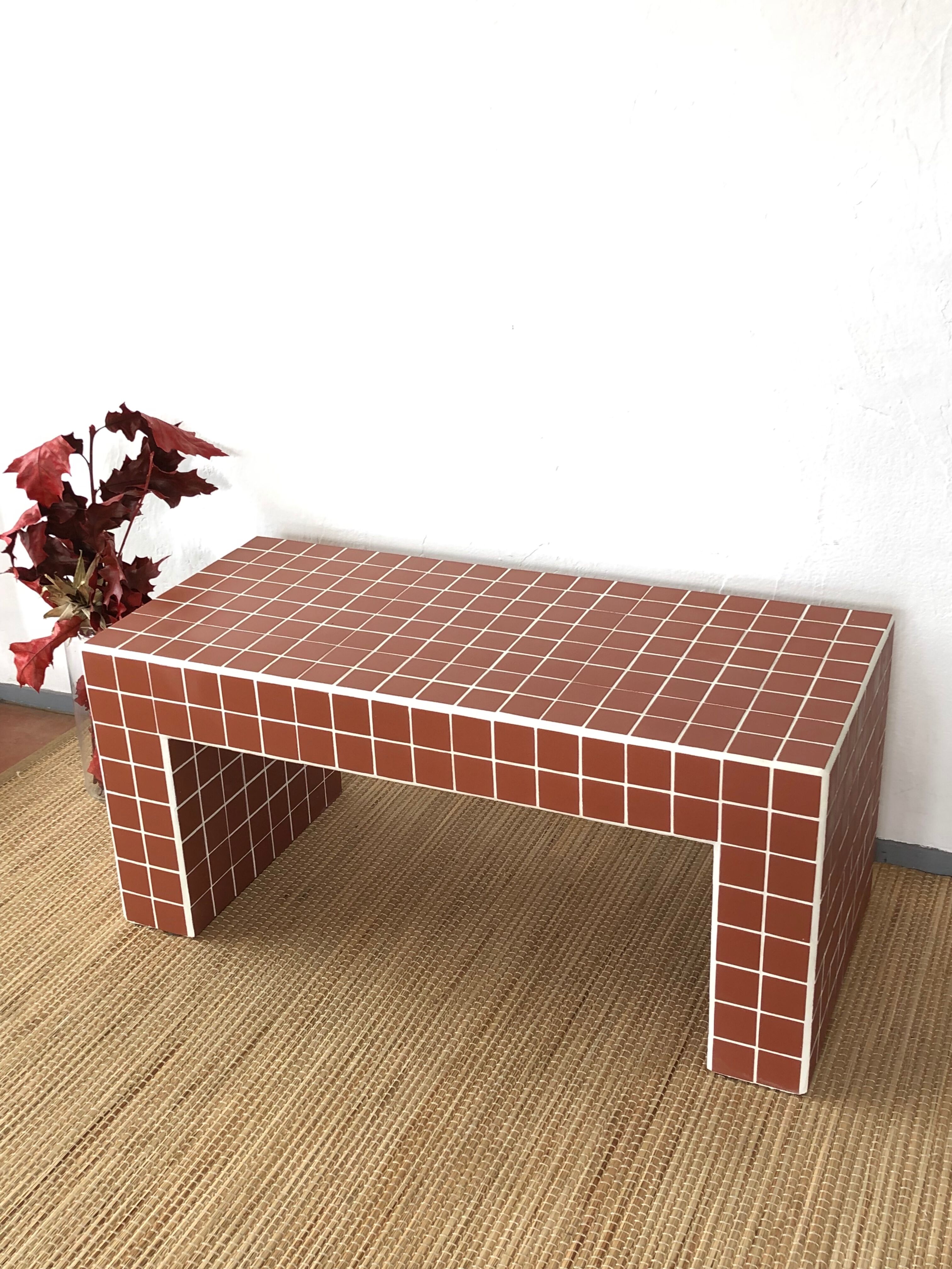 Ceramic tile bench