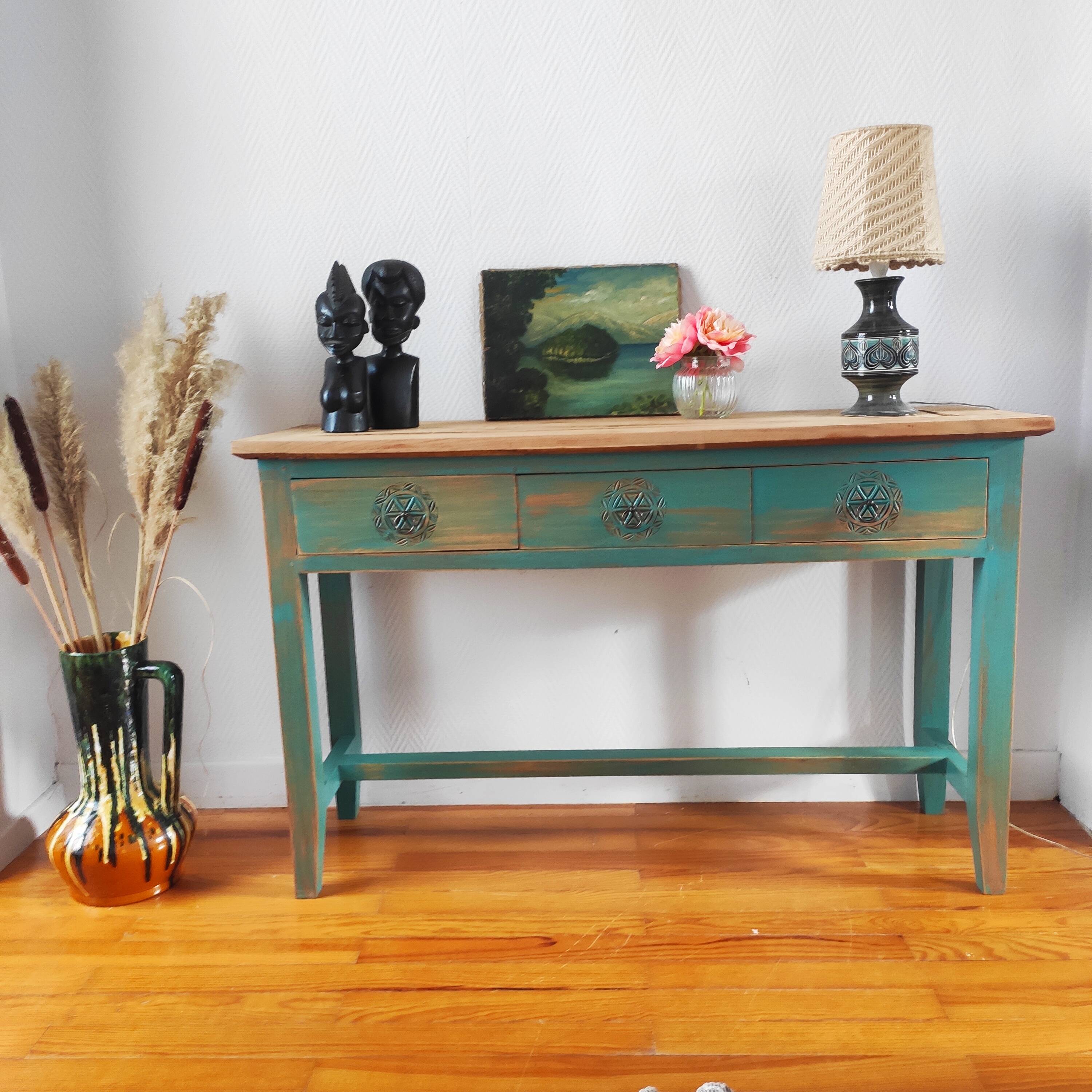 Patinated Balinese console