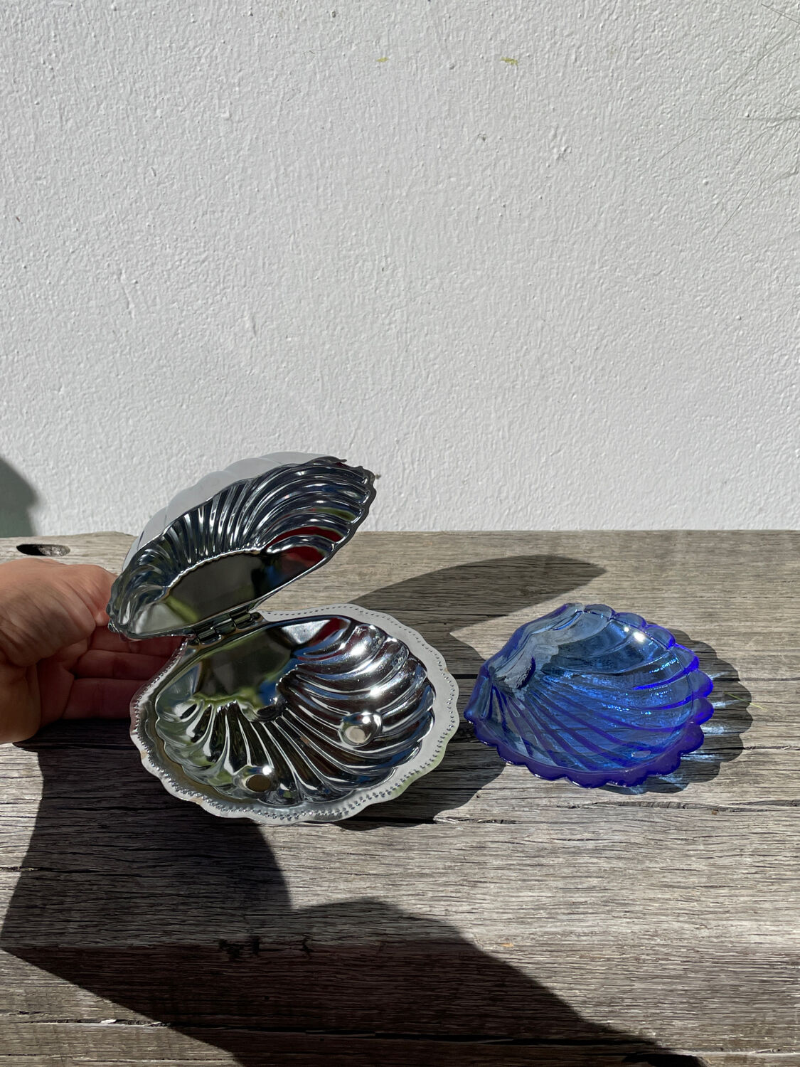 Metal butter dish shell