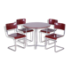 Czech Bauhaus Chrome Dining Table and Chairs attributed to Hynek Gottwald, 1930s, Set of 5