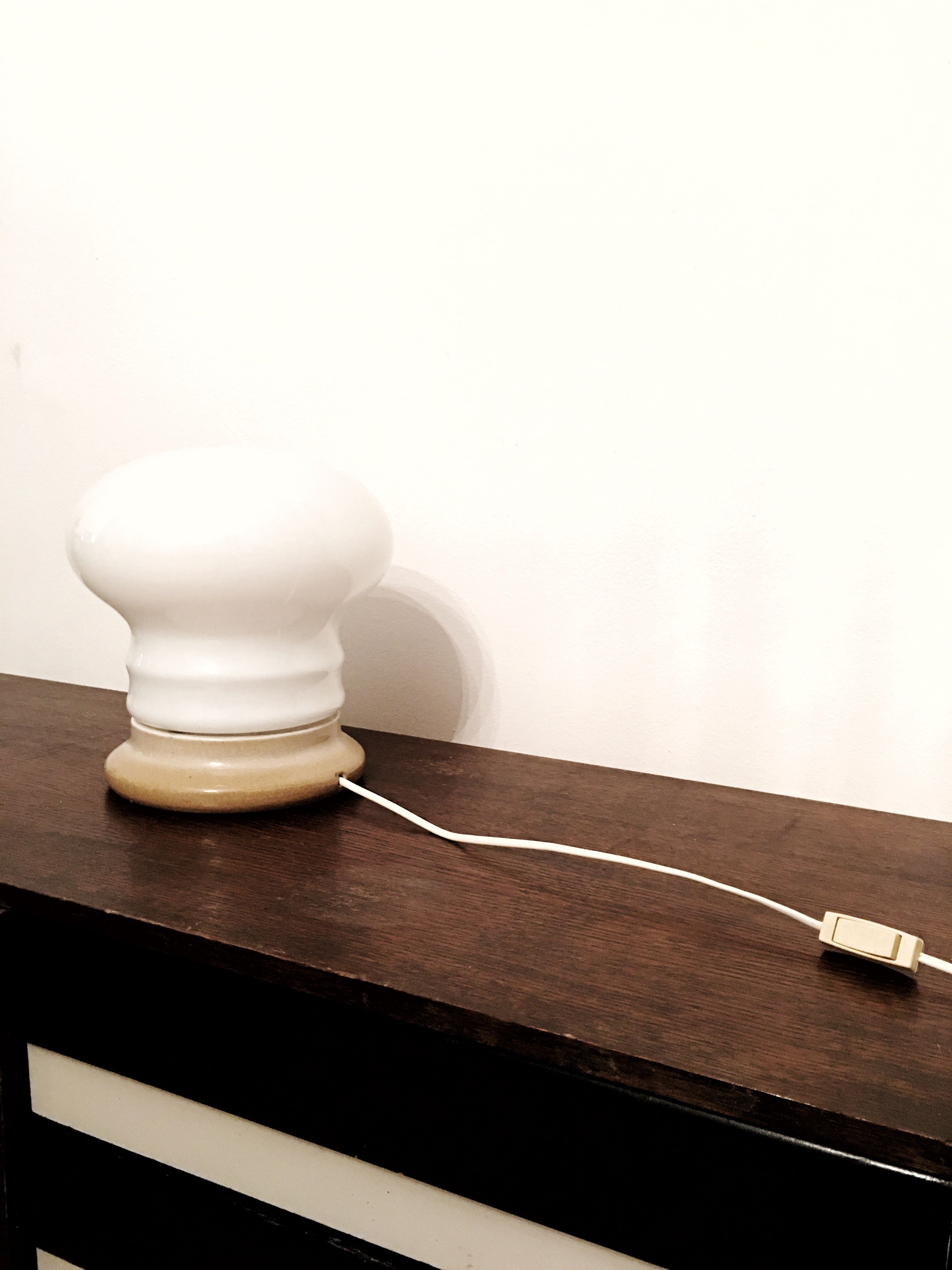 White Glass Table Lamp by Ivan Jakes, 1960s