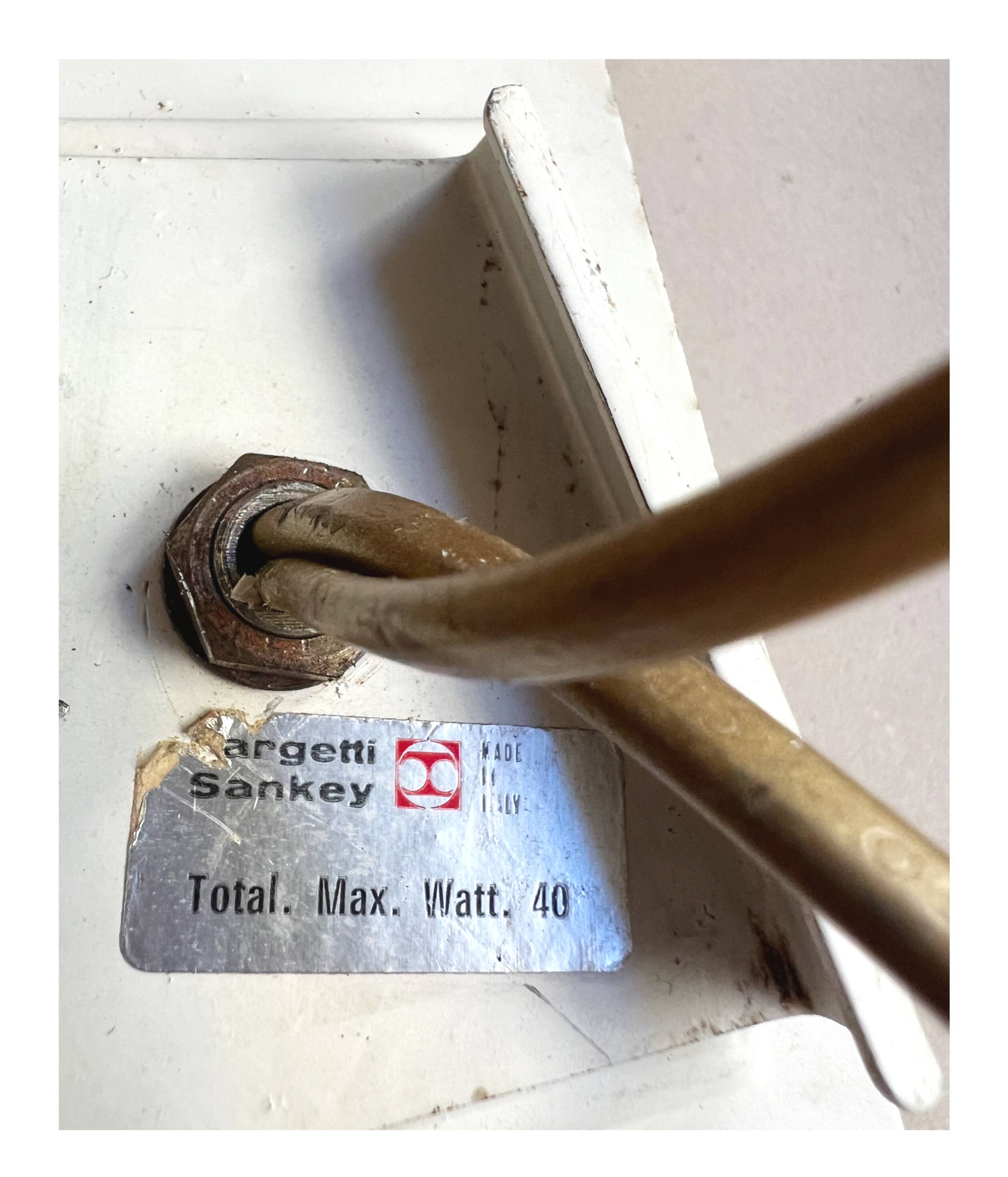 70s Faceted Crystal Pair of Sconces by Targetti Sankey