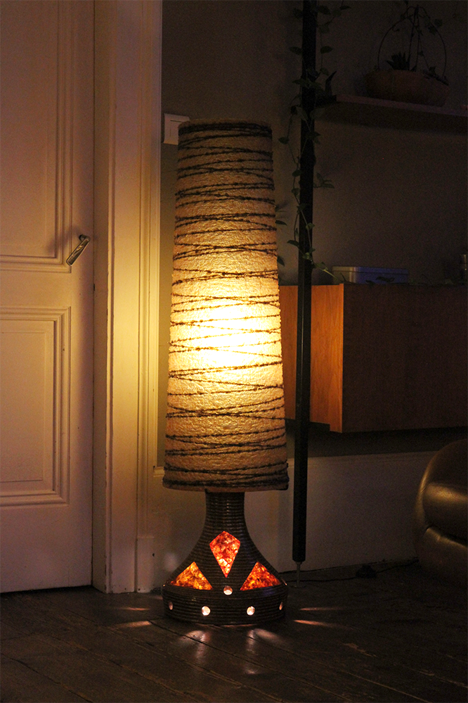 1960 Accolay ceramic and resin floor lamp