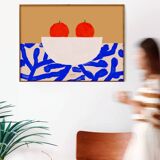 Wall poster with oranges - 70x50cm