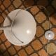 Vintage 70s orange and white lamp