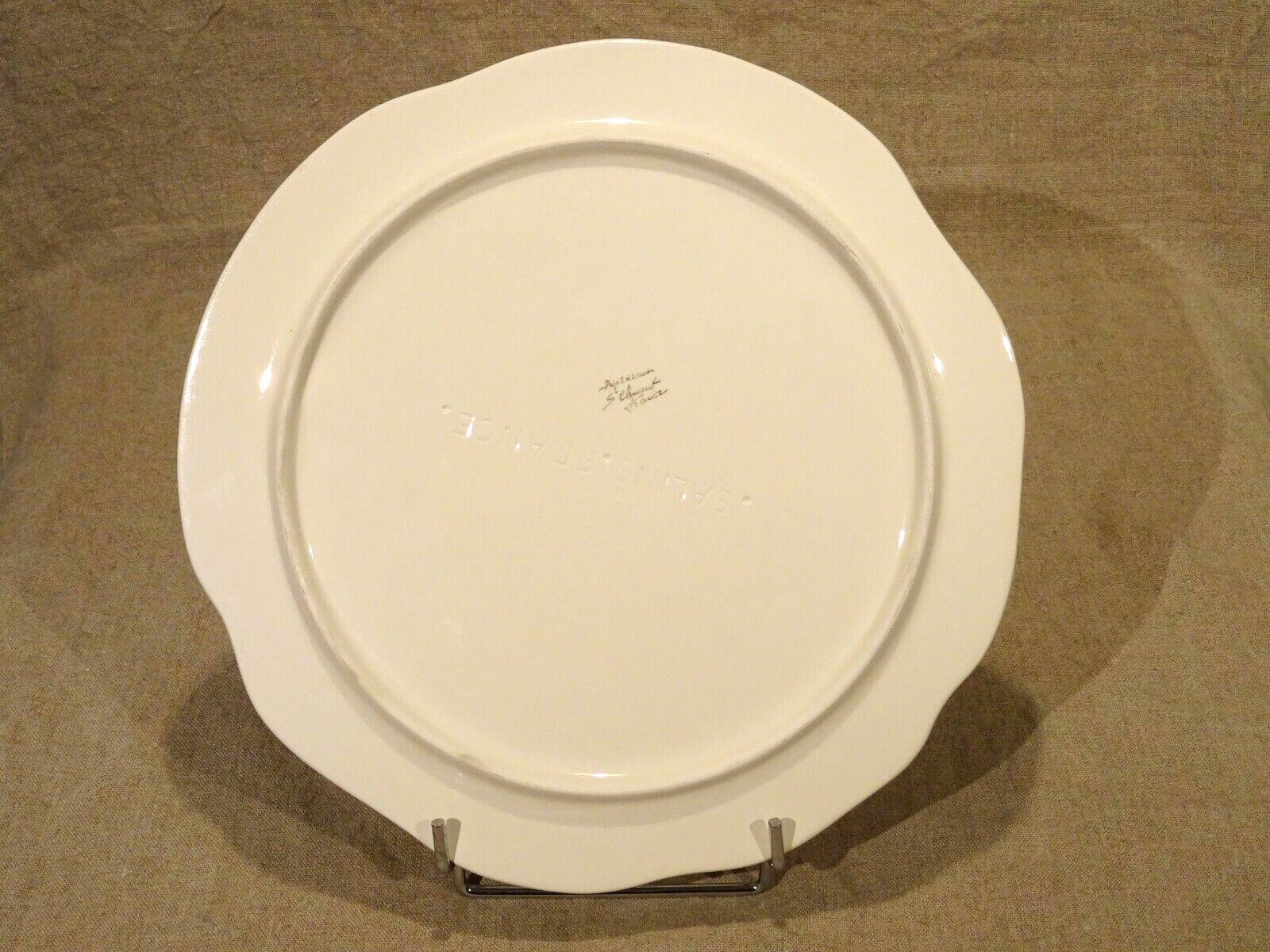 Saint Clément barbotine pie dish with relief fruit decoration