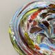 1,1 kg Murano Glass Bowl silver Flakes Shell Ashtray by Dino Martens Italy 1960s