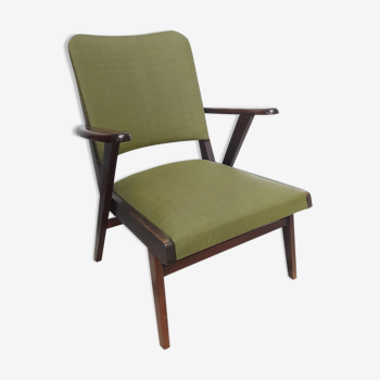 Fauteuil vert anglais années 50