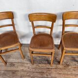Parisian bistro chair troquet style Baumann, Fischel, Kohn, Lutherma in retro vintage beech wood