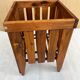 Tabouret, panier linge vintage en bois