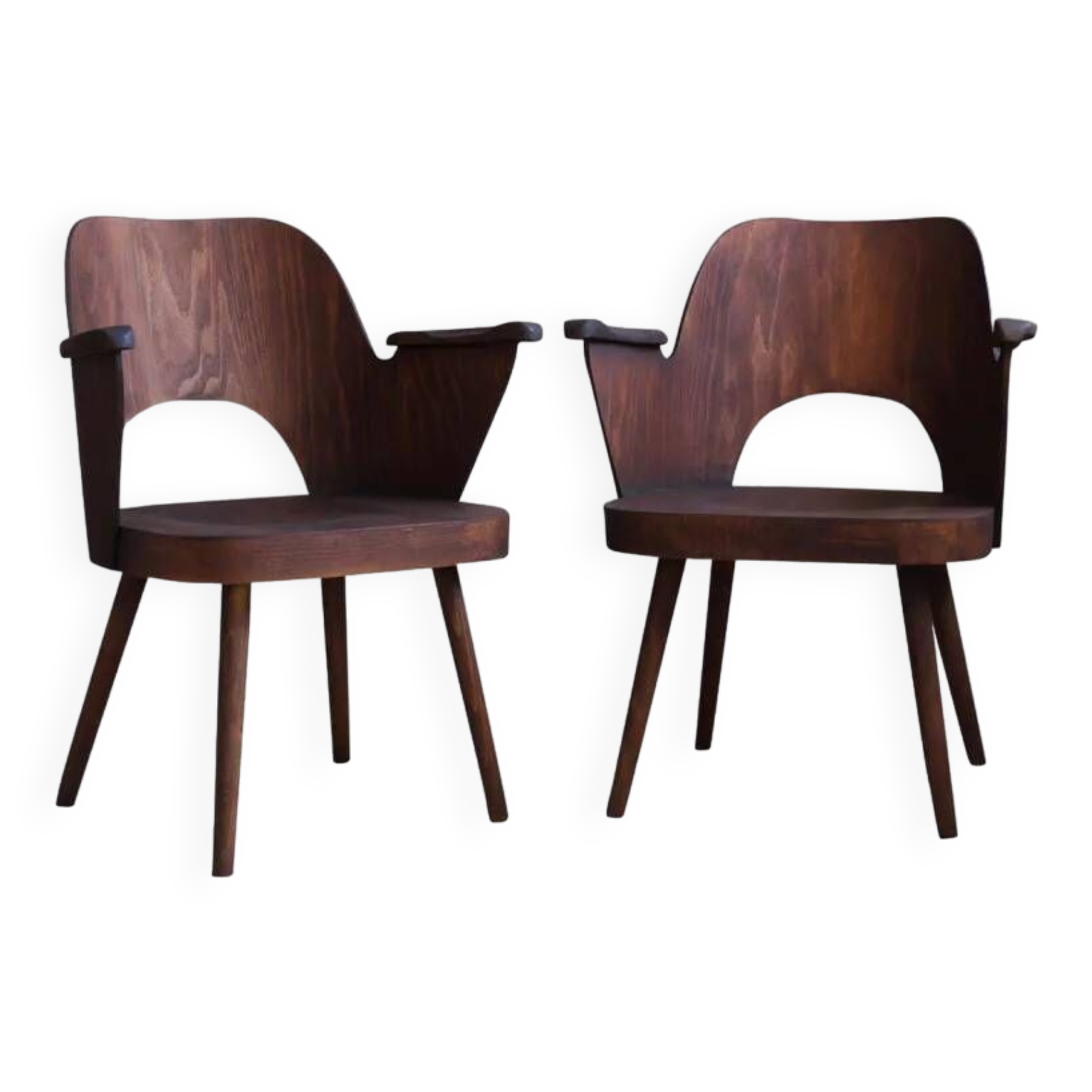 Dining Chairs by Lubomír Hofmann for TON, Model 1515, Beechwood, 1960s, Set of 2