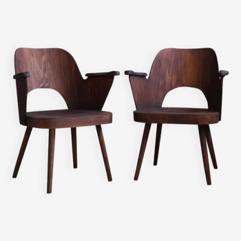 Dining Chairs by Lubomír Hofmann for TON, Model 1515, Beechwood, 1960s, Set of 2