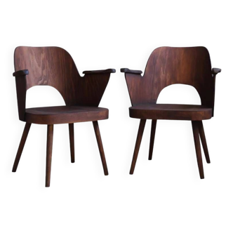 Dining Chairs by Lubomír Hofmann for TON, Model 1515, Beechwood, 1960s, Set of 2