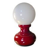 small vintage table lamp, vintage,, 1960 to 70,,, very beautiful red '26x12