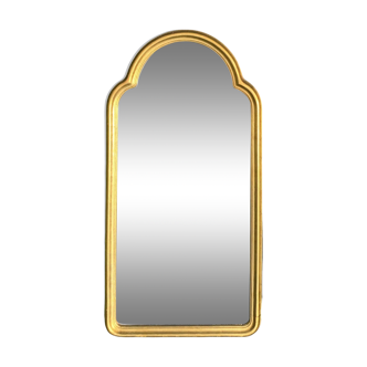 Large arch style wall mirror in gold painted wood