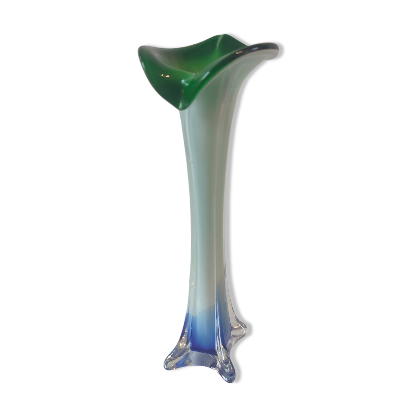"Clothed" Soliflore Vase Italian Blown Glass.