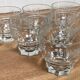 6 verres à eau vintage sérigraphiés
