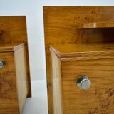 1938s Pair of Art Deco Bedside Tables, Czechoslovakia
